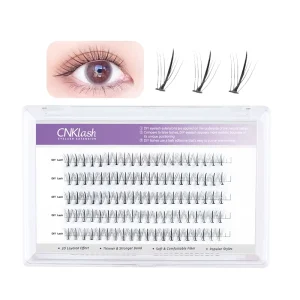 Custom DIY Eyelash 5 10 Lines 100 200 Premade Fans Ultra Black 0.07 C D Curl Wispy Cluster Lashes