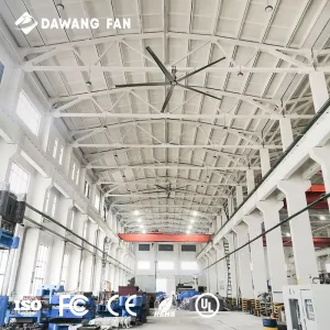 Custom Design 110V High Safety Factor 5 Blades Aluminum Alloy Industrial 10ft-26ft Ceiling High Volume Low Speed Powerful Fans