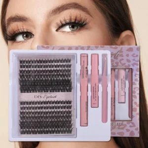 Custom Eye Lash Extensions Kit Individual Natural Cluster Full Strip Eyelashes Extensions Fake False Fan Eyelashes