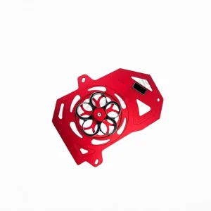Custom Fit Outer Motorcycle Radiator Cover CNC Aluminum Alloy with Rotating Fan