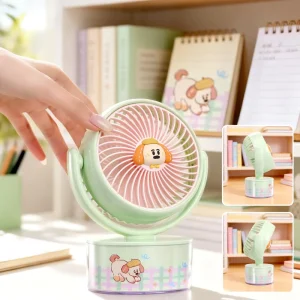 Custom IP Desktop Fan Adjustable Tilt Table Fan Quiet Office Cooling Personalized Sticker DIY Workspace Air Circulator Desk Fan