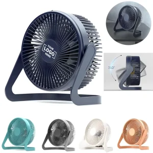Custom Logo 5 6 8 Inch Mini Silent USB Fan 360° Rotating Portable Low Noise Table Fan for Office Home & Travel
