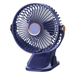 Custom Logo Portable Desktop Fan 5 Speed Stepless Adjustable Quiet Cooling Fan with LED Night Light for Office Home