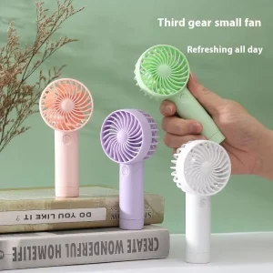 Custom Logo Portable Foldable Mini Handheld Fans USB Rechargeable 5 Blades Air Cooling for Car & Outdoor Travel