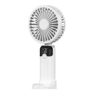 Custom Logo Portable Mini USB Handheld Fan Foldable Five-Speed Battery Powered Bladeless Light for Students Car Plastic