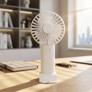 Custom Logomini Portable Handheld Fan USB Rechargeable Fan with Suitable for Office Cooling Travel Mobile Phone Holder