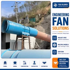 Custom Made High Airflow Direct Drive Variable Speed Ventilation Direct for Tunnel Underground Engineering Projects