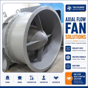 Custom Made Low Noise Industrial Project Grade Tube Axial Cooling Exhaust Fan Motor High Efficiency for Air Exhaust System