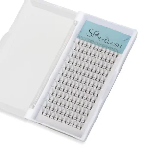 Custom Private Label Pre Made Fans Short Stem Lash Extension of 4D 5D 6D Sp Eyelashes