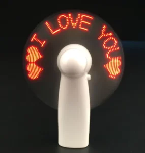 Custom Programmable Led Message Handheld Fan with Name Led Digital Display Light Led Advertising Letter Fan