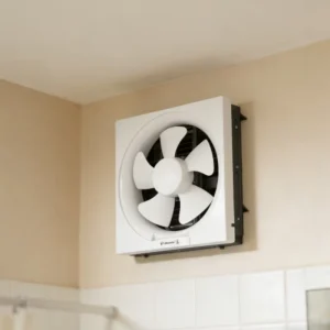Custom Silent 8 Inch 32W Square Size Household Kitchen Exhaust Fan 5 Blades Wall Mounted Copper Motor 3 Year Warranty Bathroom