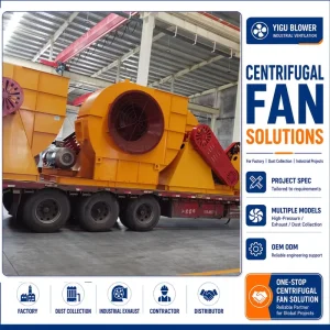 Custom Size Corrosion Resistant High Temperature Centrifugal Industrial Exhaust Ventilation Centrifugal Fan for Kiln Exhaust