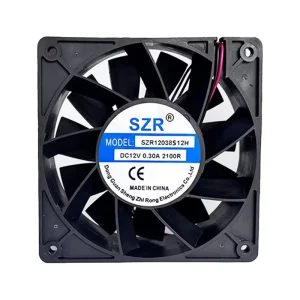 Customizable 120x120x38mm 12/24/48V Waterproof Brushless DC Axial Flow Fans 12038 Sleeve Bearing Plastic DC Cooling Fans OEM ODM