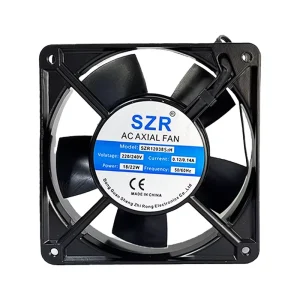 Customizable 120x120x38mm Ventilation Exhaust AC Cooling Fan SZR12038 Low Noise Screw Mounting Industrial AC Axial Flow Fan OEM