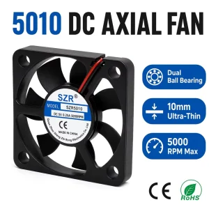 Customizable 50x50x10mm Mini Square DC Axial Flow Fans 5010 Brushless Ball Bearing High Speed Industrial DC Cooling Fans OEM ODM