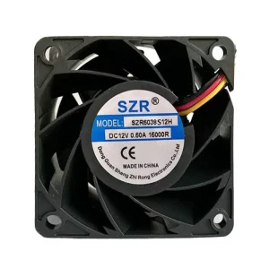 Customizable 60x60x38mm 5/12/24/48V 4000-8000RPM DC Axial Flow Fans 6038 Sleeve Bearing Plastic DC Air Cooling Fans OEM ODM