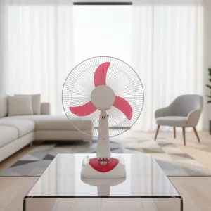 Customizable AC DC Desk Fan 16 inch Solar Portable Table Fan With Timer Home Office Outdoor Fan