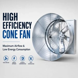 Customizable Butterfly Shutter Cone Axial Fan Electric Wall Mount Ventilation Exhaust Fan for Industrial & Farm Projects