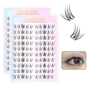 Customizable Cluster Glue Free Private Label Curl C Prebond Eyelash Extension Fan Wispy Volume DIY at Home