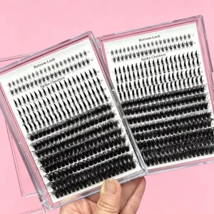Customizable Cluster Lashes Private Label C D Curl Segment Pre Cut Extension Kit Eyelashes Cluster Lashes Kit