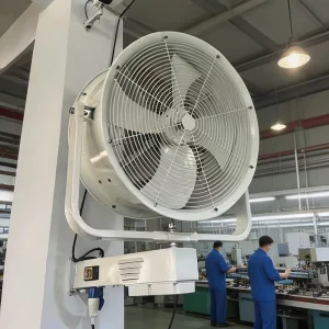 Customizable Cooling AC Axial Industrial Exhaust Fan OEM Stainless Steel 110 240V Oscillating Mist Water Spray Ventilation Fan