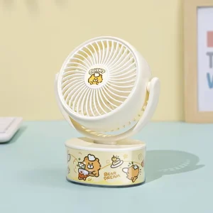 Customizable DIY Base Desktop Fan Promotional Gift USB Rechargeable Personal Table Fan Minimalist Office Cooling Mini Fan