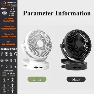 Customizable Electric Portable USB High Efficiency Home Car Air Circulation Fan Rotatable Night Light Table Fan for Office Use