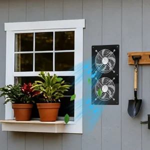 Customizable Waterproof Solar Energy System CE DC 2 1 Exhaust Fan 20W Solar Panel Chicken Coop Window Plastic Motor