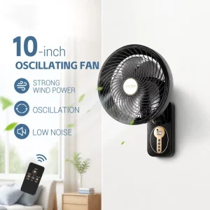 Customization Wall Mount Fan with 3 Speed Remote Control Oscillating 8H Timer Wall Hanging Fan Factory