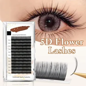 Customize 5D Flowering 0.07 Easy Fan Flower Fairy Individual Natural Lashes Eye Lash Trays 8 15mm Volume Eyelash Extensions Fans