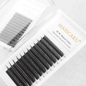 Customize Logo YY 3D 4D 5D W Shape Eyelashes L LU M Curl W Lash Extensions Premade Volume Fans False Lashes Autofan Bundles