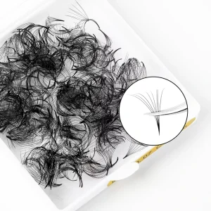 Customized 0.05mm C D Cashmere Mix Length Premade Loose Eyelash Extensions 8D Pointy Base 500 Fans