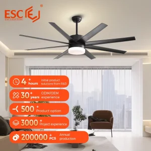 Customized 3 Cct Changeable Led Ceiling Fan Light 60 Inch Abs Blades Modern Fan Ceiling with Remote Control