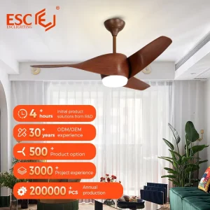 Customized Ceiling Fan Light Remote Control Modern 5 Fan Speed DC Motor LED Ceiling Fan with Light Remote Control