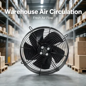 Customized Industrial Ventilation Fan Black Metal Housing Powerful Exhaust Fan for Factory Warehouse Greenhouse