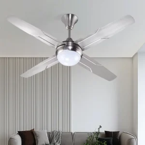 Customized Metal Led Quiet Antique Long Blade Ceiling Fan Remote Control Modern Ceiling Fans for Home