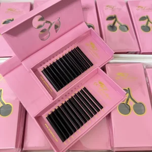 Customized Private Label Easy Fan Mink Matte Black Volume Individual Cashmere Velvet Lash Trays Eyelash Extension