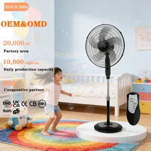 Customized Touchscreen Controlled Intelligent 18 Inch Electric Fan Home Remote Control Smart Electrical Stand Fans