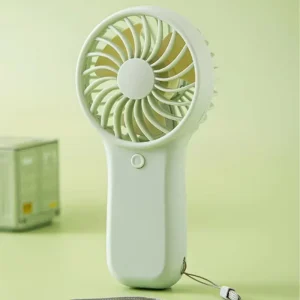 Cute Portable Hand Held Mini Fan USB Rechargeable Lightweight Pocket Cooling Fan for Travel Camping Daily Use