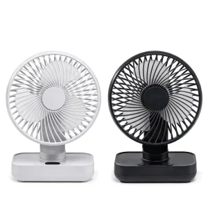 D606Y High Performance Portable 3600mAh Air Cooling Automatic Head Shaking Silence Digital Display Desktop USB Fan