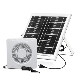 DC 12V High Speed Industrial Cooling Fan Circular White Solar Silent Ventilation for Homes Warehouses Factories Plastic