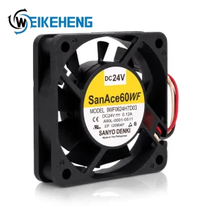 DC 24V 0.12A EC AC 12V 48V 6CM 60X60X15MM 6015 Dual Ball Bearing Oil Proof 9WF0624H7D03 Axial Flow CNC Machine Exhaust Fan