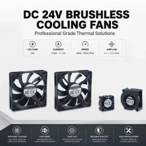 DC 24V Brushless Cooling Fans for 3D Printer Electronics