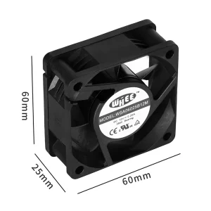 DC Brushless Industrial Axial Exhaust Fan 5000RPM Double Ball Bearing 12V 24V Cooling 60mm OEM ODM WHEE WSA6025