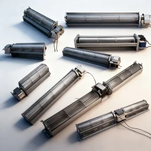 DC12 24V 25 200mm L30 40 48 50 60 70 80 100 110 120 140 200mm ODM OEM Full Size Exhaust Tangential Crossflow Fan Aluminum Heater