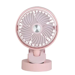 DD8019T USB Charging Table Cooling Fan with Clip Silent Mini Electric Desktop Fan 3 Wind Speeds for Household Portable Outdoor