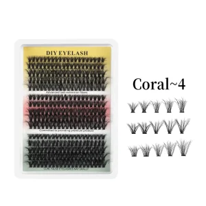 DIY Cluster Faux Mink Lashes Fluffy Fan Eyelashes Individual Segment Eye Lash Extension Lash Cluster Kit Cils