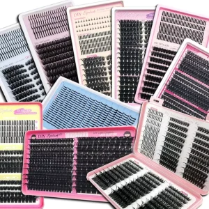 DIY Cluster Lashes Soft Comfort DIY Segment Eyelash Fluffy Pre Fan Lash Extension Kit Spiky Cluster Bottom Eyelashes
