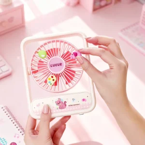 DIY Detachable Accessory Fan Custom Silicone Charm Ornament Creative Mascot Figurine Character Attachment Portable Desk Fan