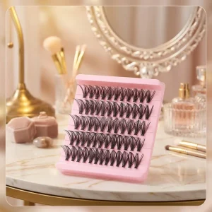 DIY Easy Application Individual Segments Cluster Lash Extensions Fluffy Lash Clusters for Natural Salon Looks